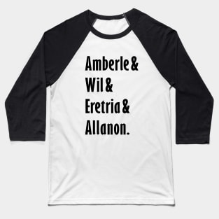 The Shannara Chronicles - Amberle & Wil & Eretria & Allanon Baseball T-Shirt